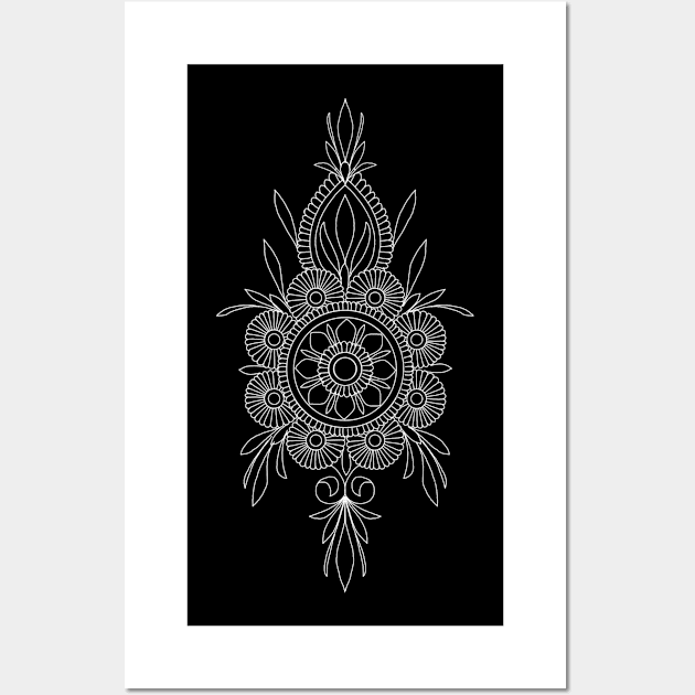 mendhi <3 (white) Wall Art by elywick